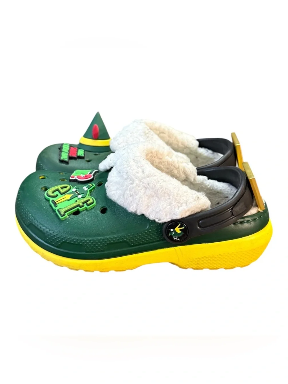 Crocs Elf Classic Fuzz-Lined Clogs LE Holiday Buddy The Elf Children’s Size 12